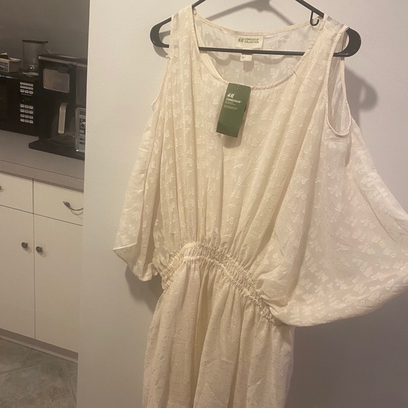 H&M Councious Collection cream dress - Picture 2 of 4